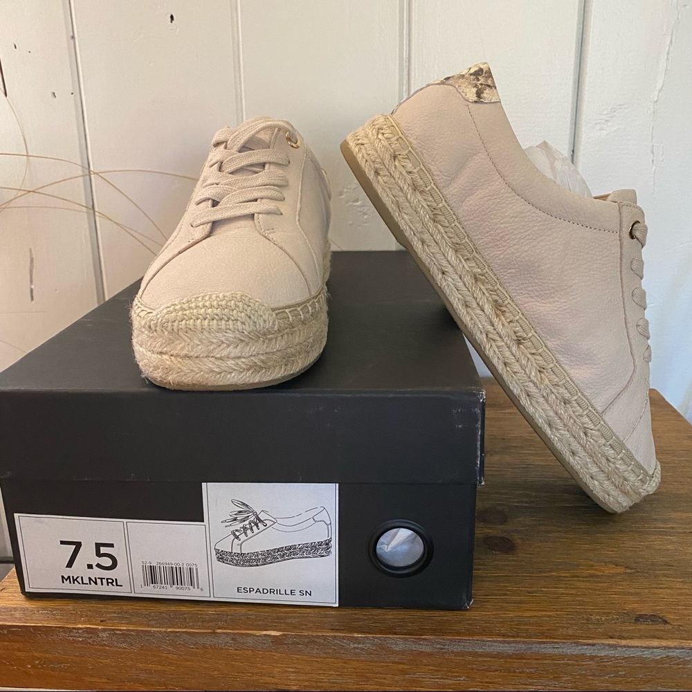 Banana Republic Leather Espadrille Sneakers size 7